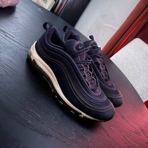 Nike Dark Blue and Cream Sneakers